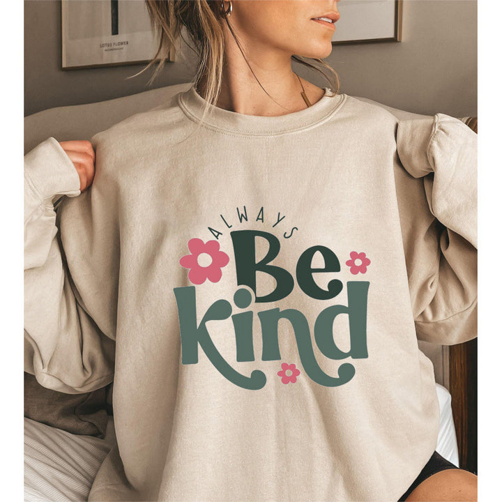 Damen Sweatshirt mit motivierender Botschaft und modischem Puffärmeldesign Drune