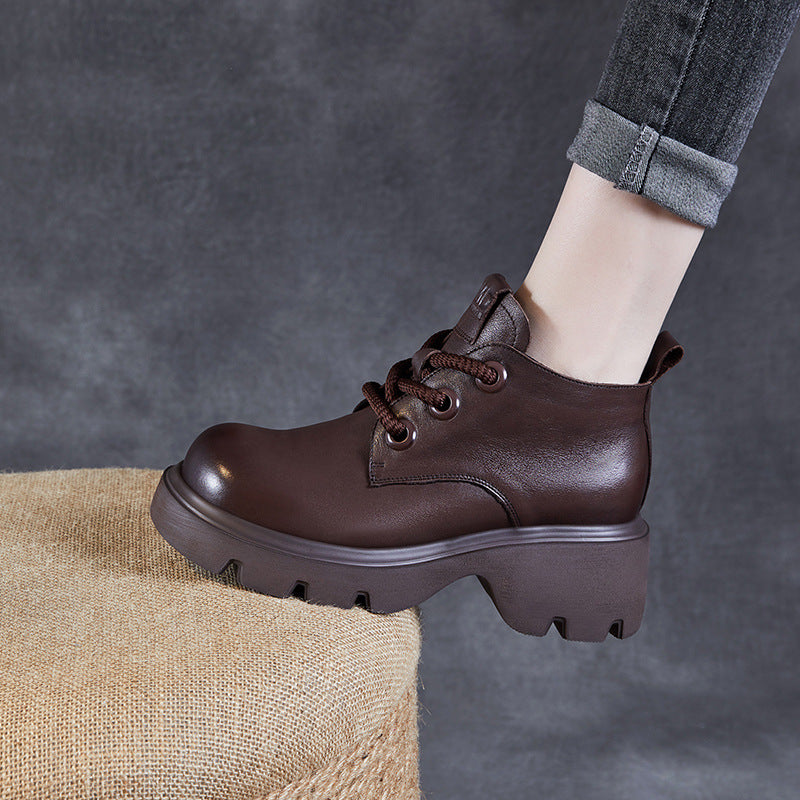 Drune | Stiefeletten - Echtes Leder - Hoher Schaft - Dicke Sohle - Schnürverschluss