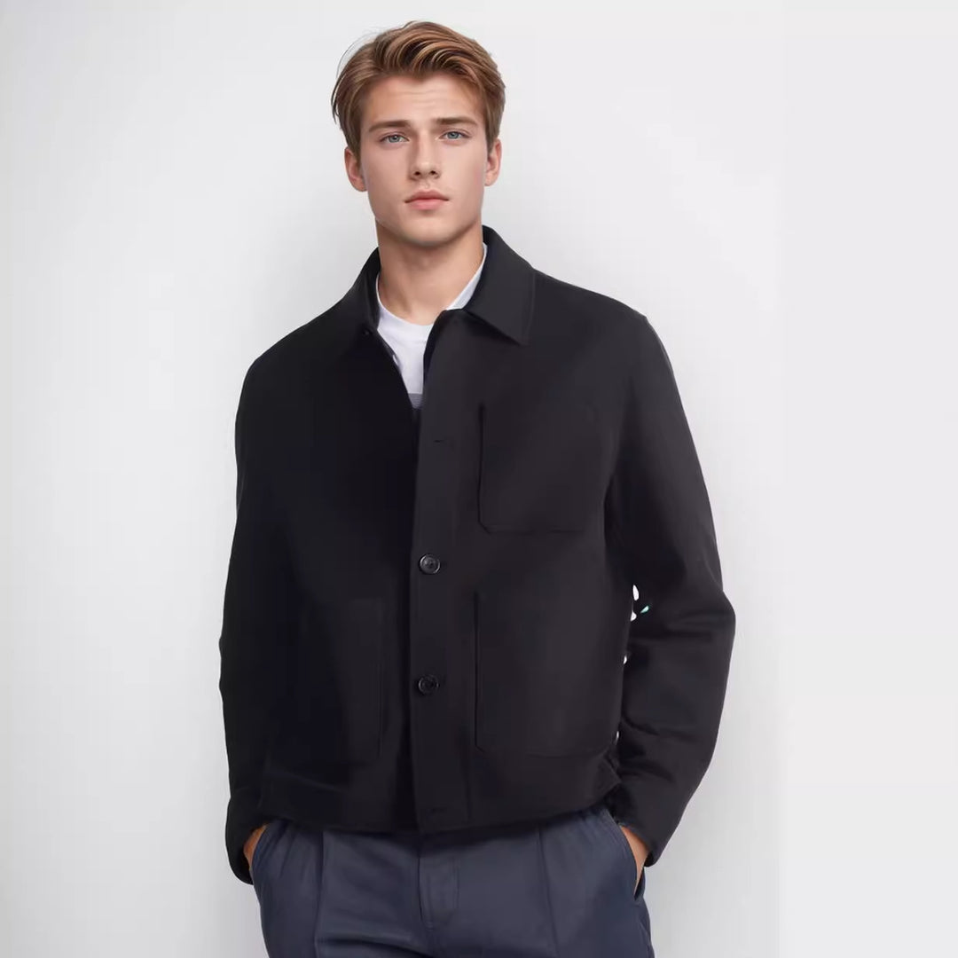 Herren modische Designerjacke mit praktischen Taschen Drune