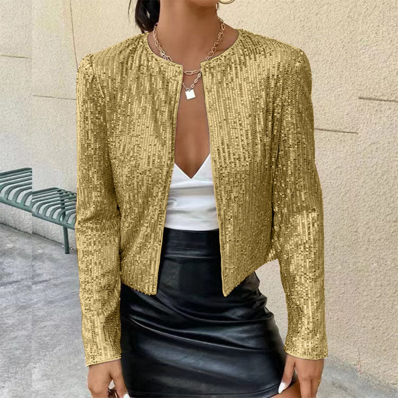Damen Glitzernde Strickjacke Drune