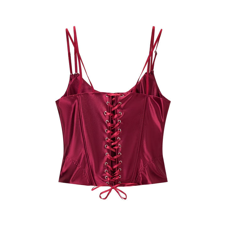 Damen Corsagenoberteil mit luxuriösem Satin-Finish und verstellbaren Trägern Drune