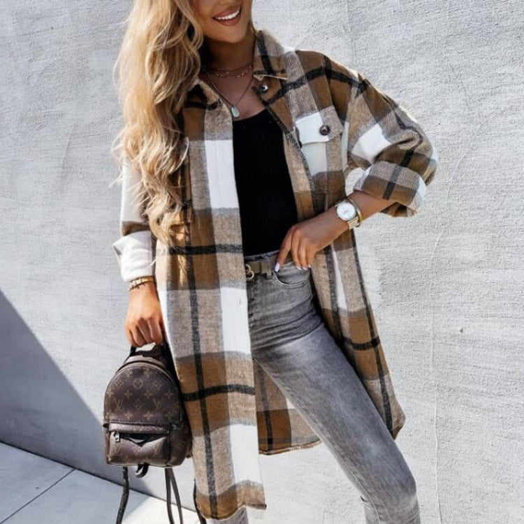 Damen Karo Hemdenjacke Drune