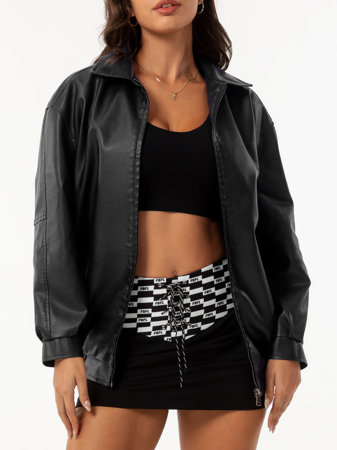 Damen lässige Satinjacke mit modernem Schnitt und praktischen Taschen Drune