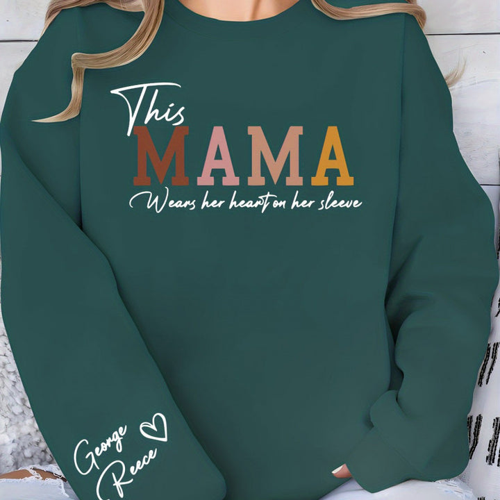 Damen Sweatshirt mit inspirierendem Mama-Aufdruck und bequemer Passform Drune