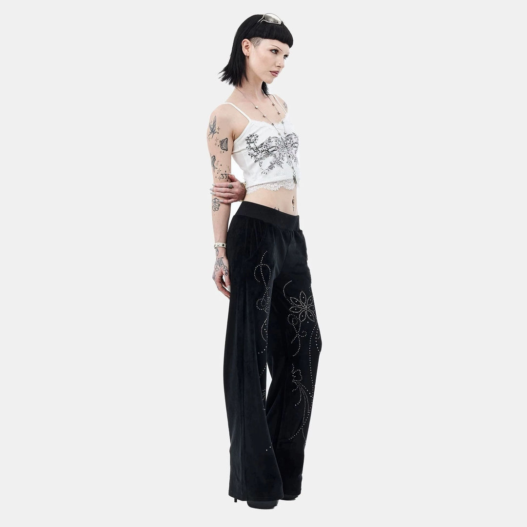 Damen Spitzencamisole mit floralem Druck Drune