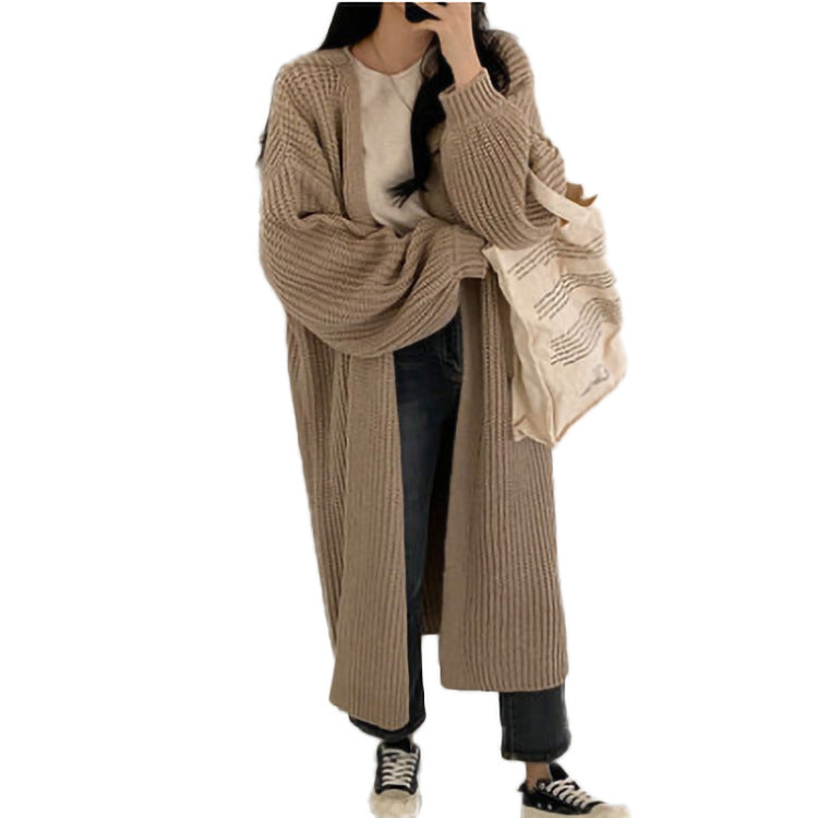 Damen Oversized Strickcardigan mit tiefen Raglanärmeln Drune
