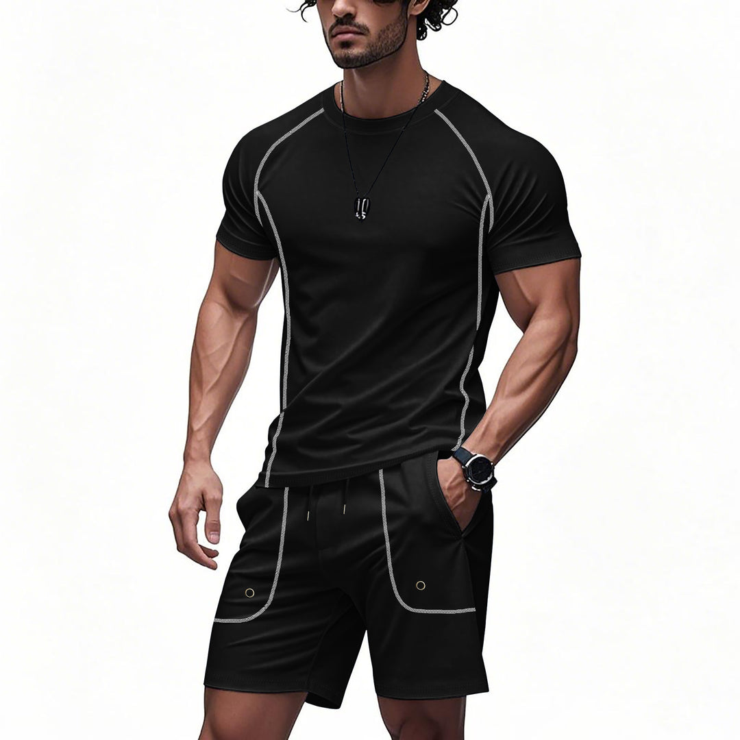 Herren Sportset mit atmungsaktivem T-Shirt und Shorts Drune