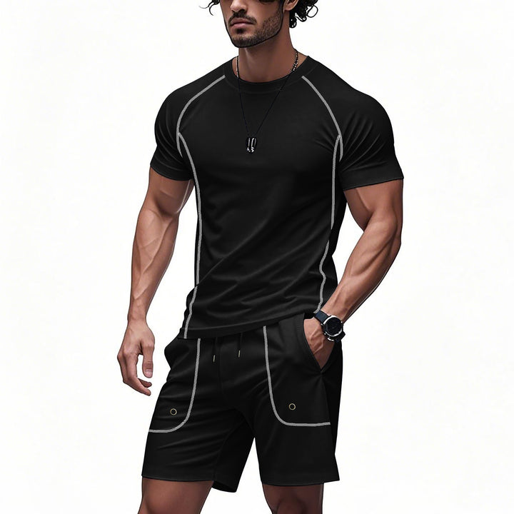 Herren Sportset mit atmungsaktivem T-Shirt und Shorts Drune