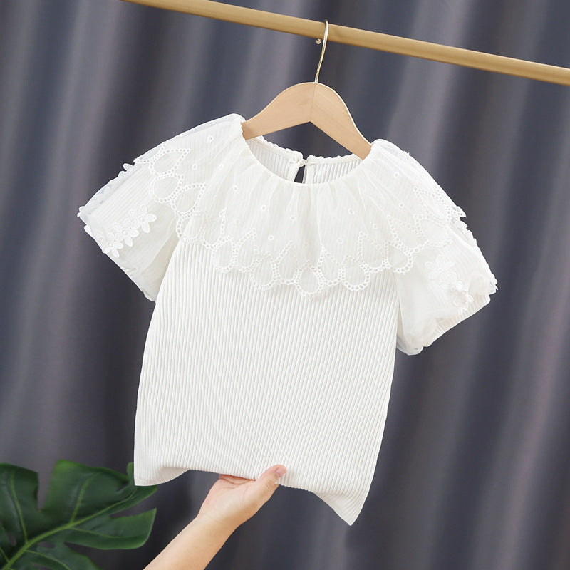 Damen Bluse mit Häkelbesatz Drune