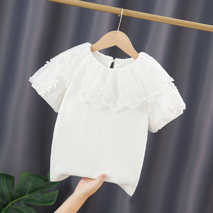Damen Bluse mit Häkelbesatz Drune
