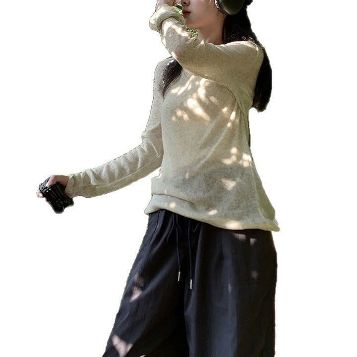 Damen gemütliches Langarm-Shirt Drune