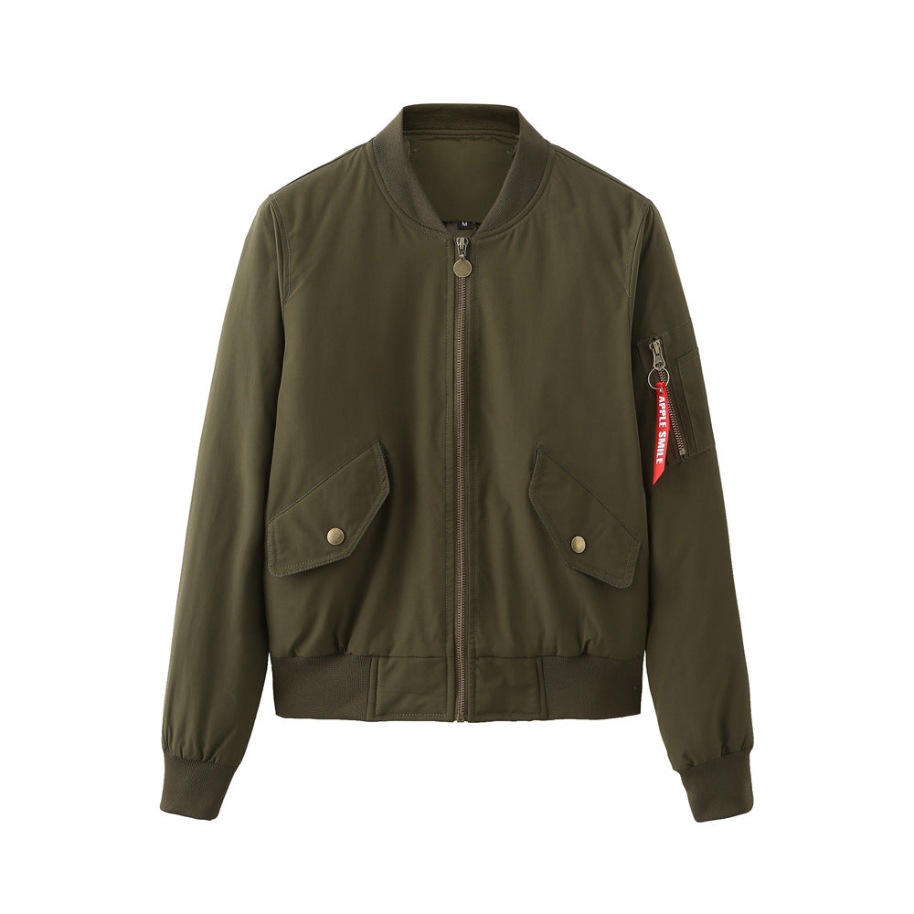 Damen sportliche Bomberjacke mit praktischen Taschen Drune