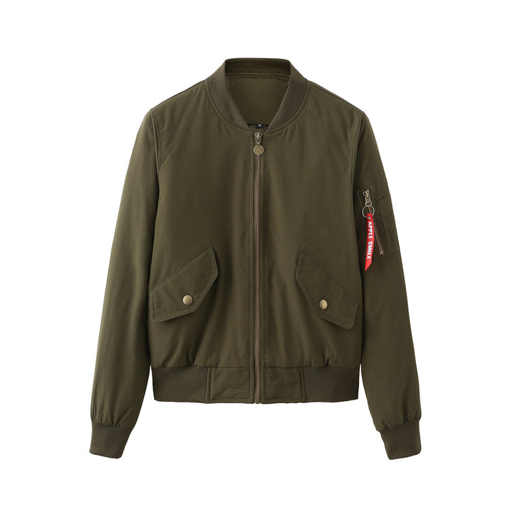 Damen sportliche Bomberjacke mit praktischen Taschen Drune