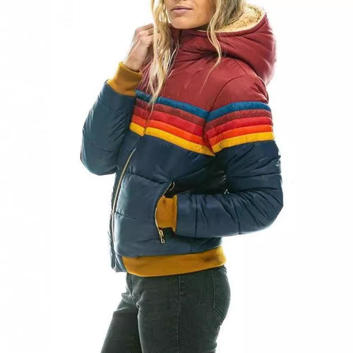 Drune | Kapuzen Retro Streifenjacke