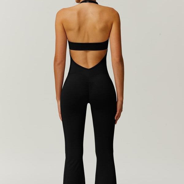 Damen Sportlicher Jumpsuit mit figurbetontem Schnitt und Trägern Drune