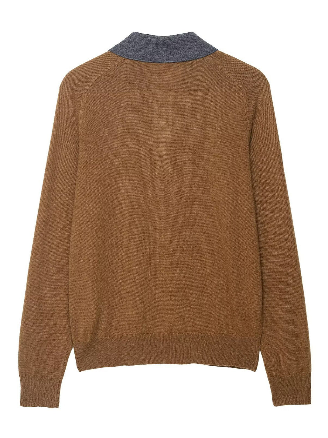 Damen eleganter Pullover mit Rautenmuster und Kragen Drune