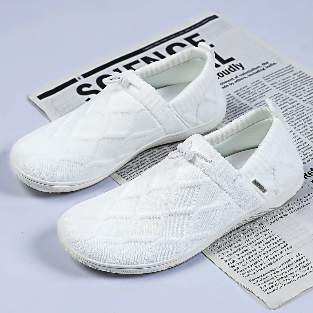 Damen nan gesteppter Strick-Slip-On mit elastischem Schlupfschaft und Kordelstopp Drune