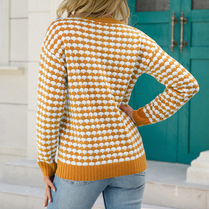 Damen süßer Pullover mit Herzmuster Drune