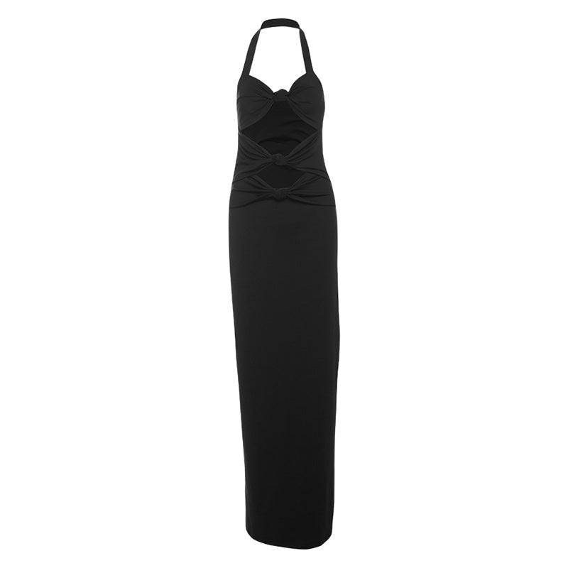 Damen Elegantes Maxikleid mit raffinierten Cut-Outs und Wickeldetails Drune