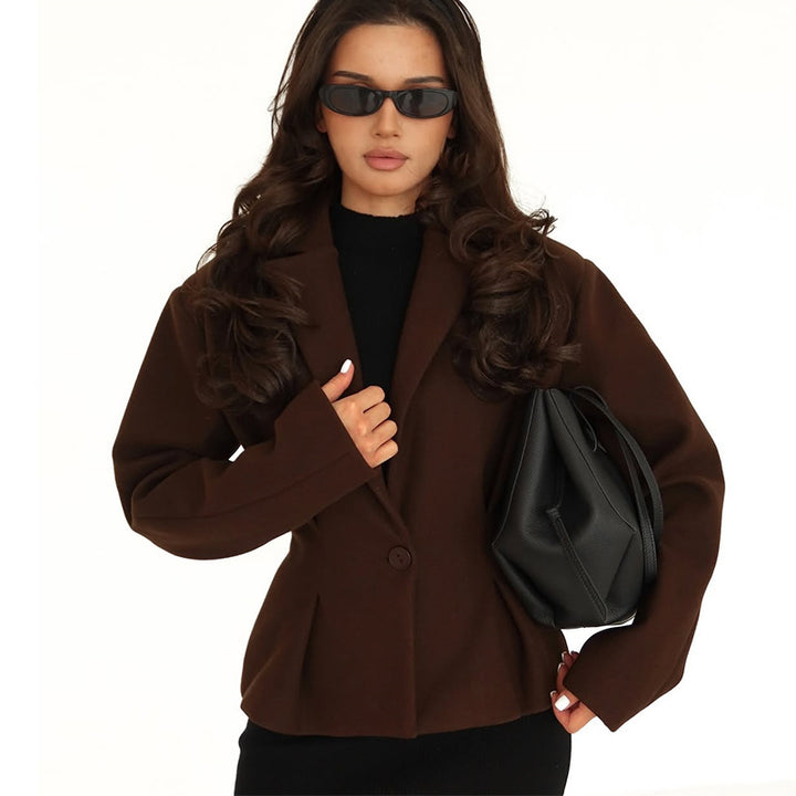 Damen taillierte Blazerjacke mit stylishen Taschen Drune