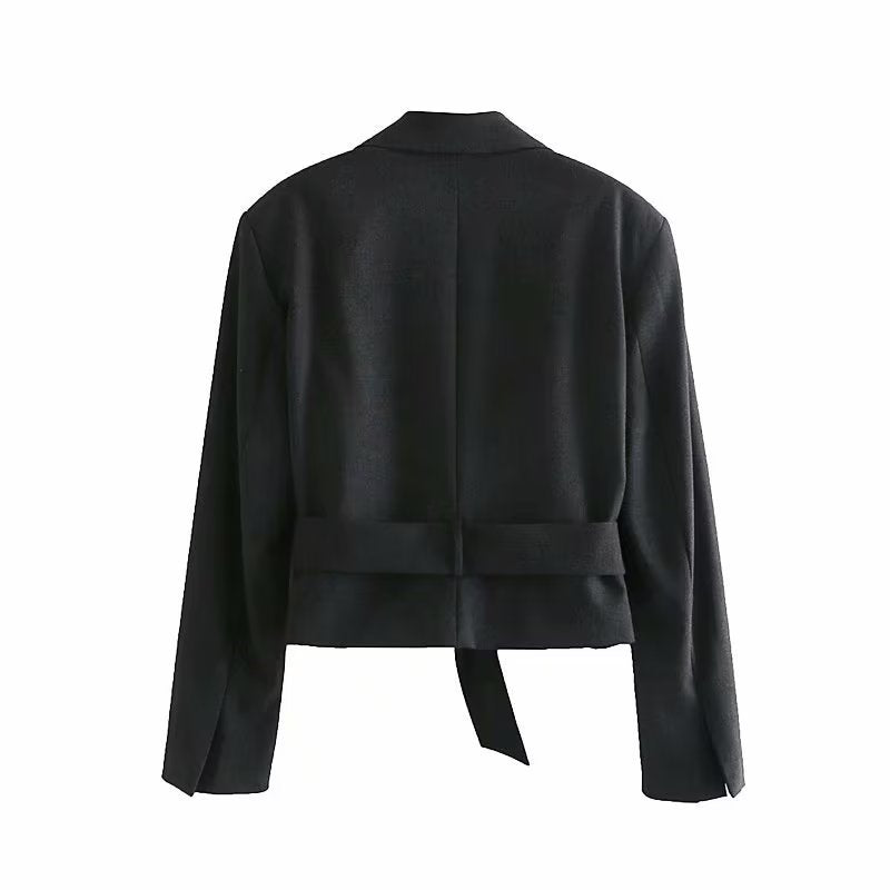Damen modische Kurzjacke mit elegantem Schnitt und praktischen Details Drune