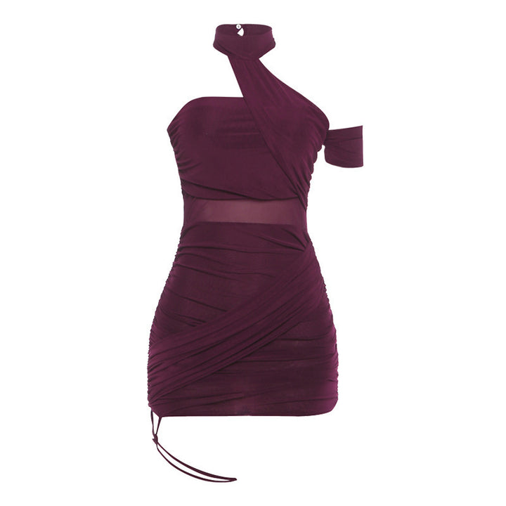 Damen figurbetontes Minikleid mit Rüschendetails und elegantem Wickeldesign Drune