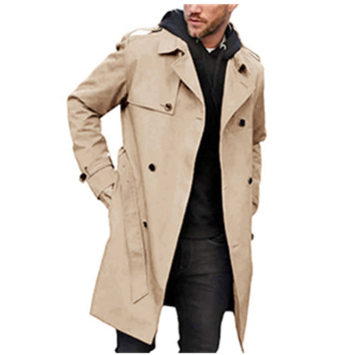 Herren modischer Trenchcoat mit praktischen Seitentaschen und abnehmbarem Innenfutter Drune