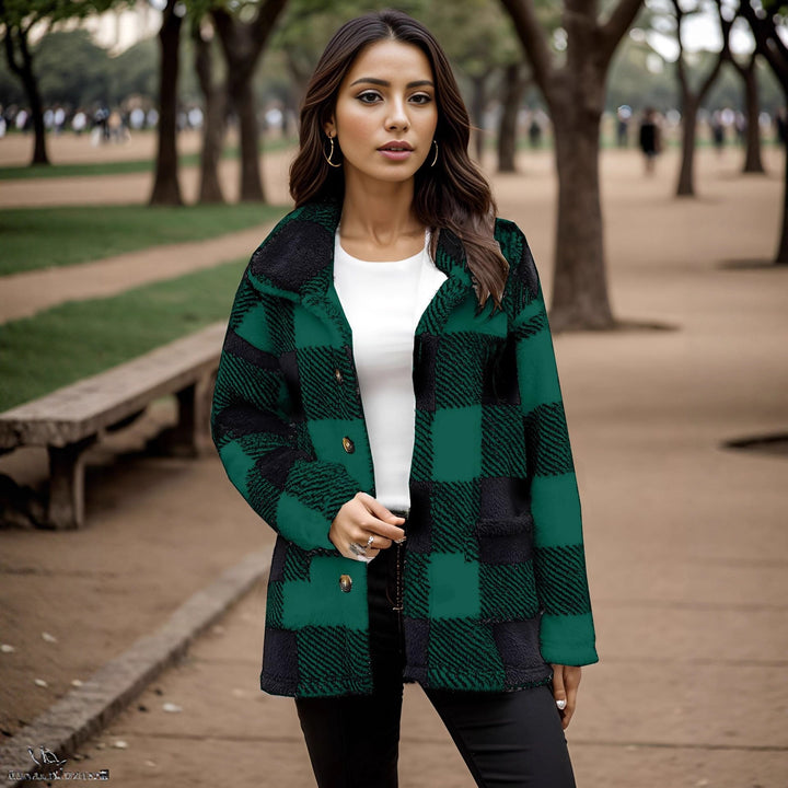Damen Gemusterte Frottierjacke mit praktischen Taschen und trendigem Schnitt Drune