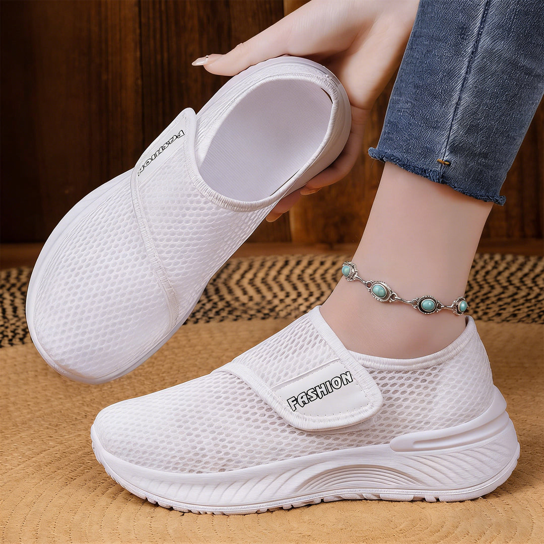 Damen nan gesundheitlicher Komfort-Slipper mit Klettverschluss, atmungsaktivem 3D-Mesh und stoßdämpfender EVA-Sohle Drune