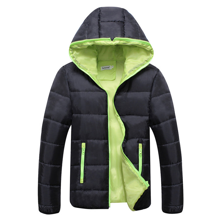 Unisex nan leichte Steppjacke mit wattierter Isolierung, gefütterter Kapuze und verdeckten Reißverschlusstaschen Drune