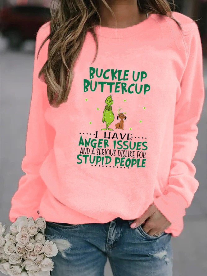 Damen Sweatshirt mit humorvollem Spruch und kreativem Design Drune
