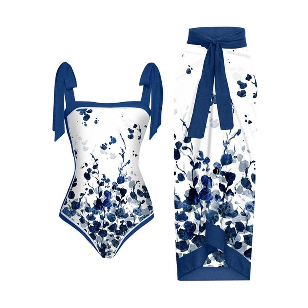 Damen Bademode-Set mit stilvollem Wickelrock Drune