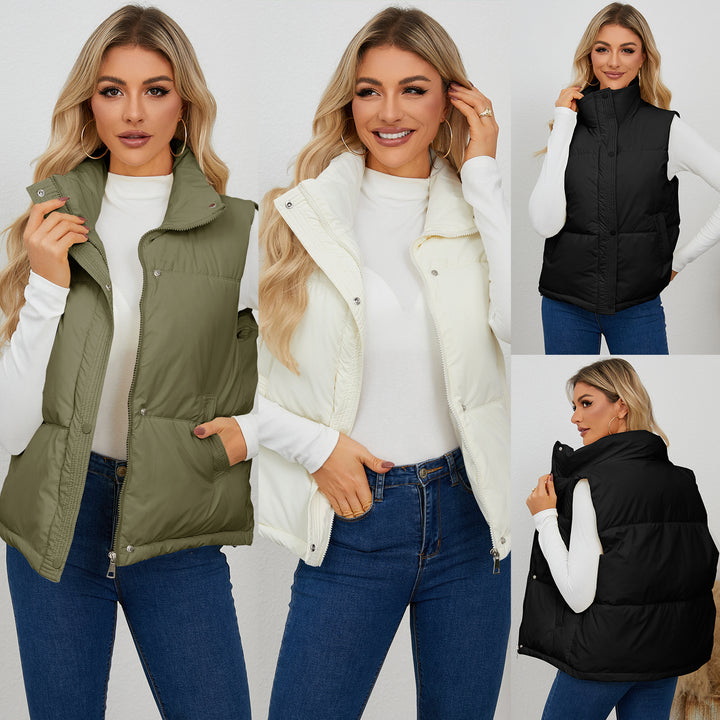 Damen Weste mit hohem Kragen und praktischen Taschen Drune