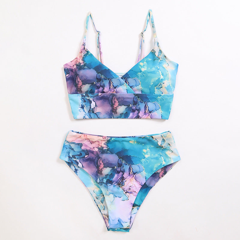 Damen Bikini-Set mit elegantem Wellenmuster Drune