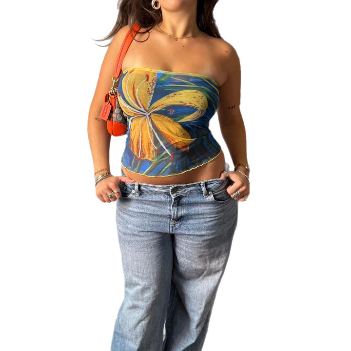 Damen Halstuch mit farbenfrohem Blumenmotiv und weichem Material Drune