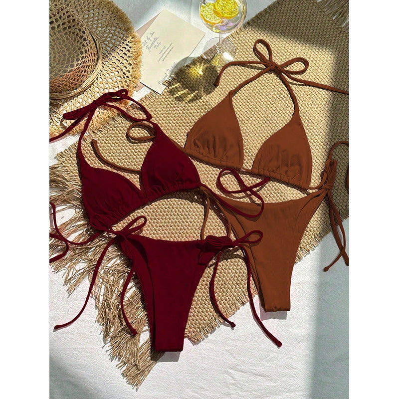 Damen Triangel-Bikini-Set mit verstellbaren Trägern und hochwertigem Material Drune