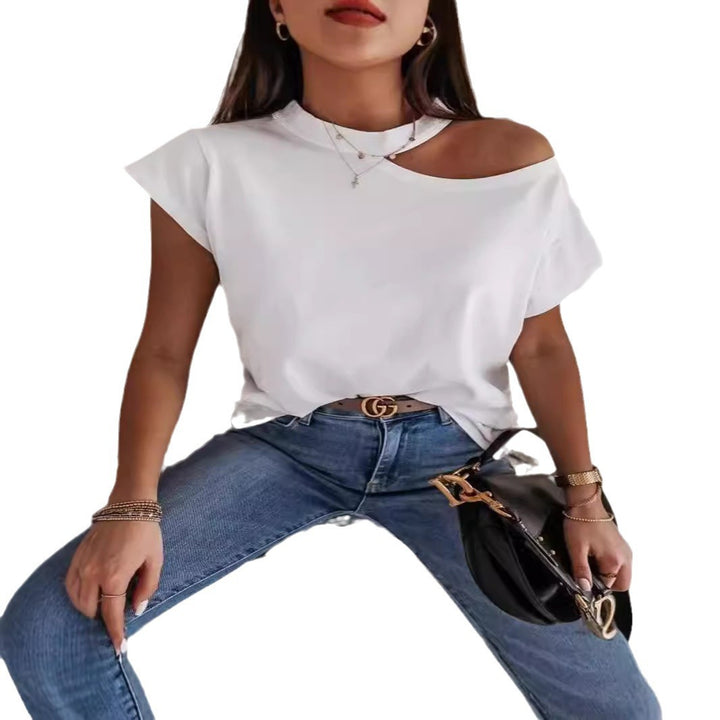 Damen Off-Shoulder T-Shirt mit modernem Schnitt und bequemen Ärmeln Drune