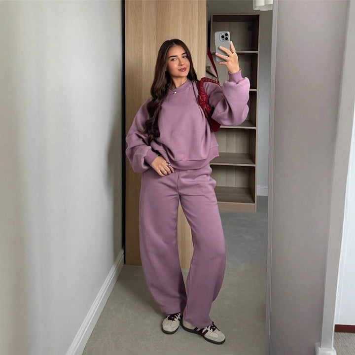 Damen lässiges Sweat- und Jogginganzug-Set Drune