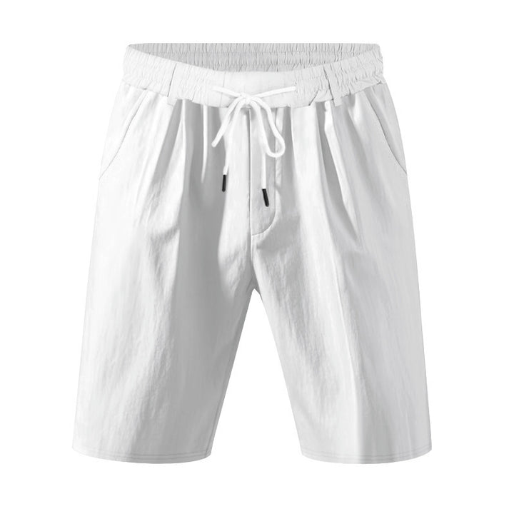 Herren nan knielange leichte Funktionsshorts mit Elastikbund, Kordelzug und tiefen Eingrifftaschen Drune