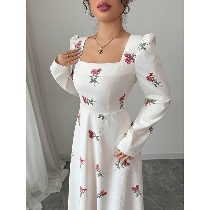 Damen Maxikleid mit floralem Muster Drune