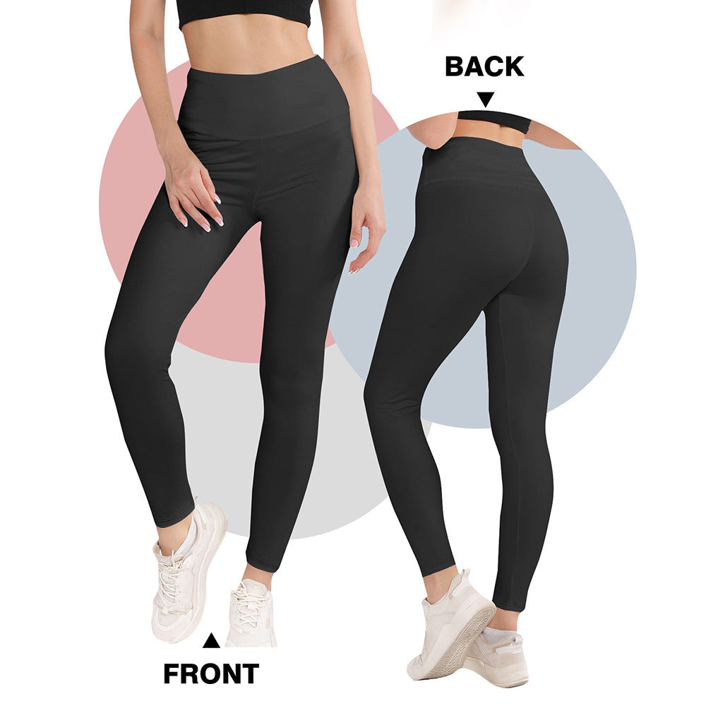 Damen Hochwertige Sportleggings mit seamless Design und hohem Bund Drune