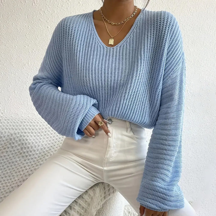 Damen Strickpullover mit luftiger Ajour-Muster und hochwertigen Details Drune