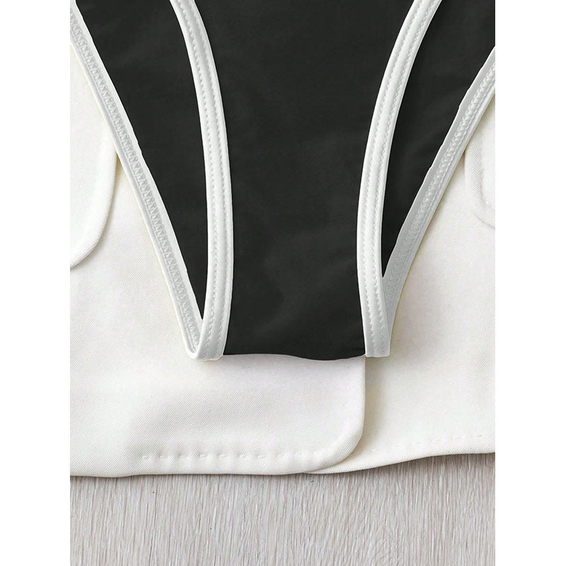 Damen Triangel-Bikini-Set mit kontrastierenden Einfassungen Drune