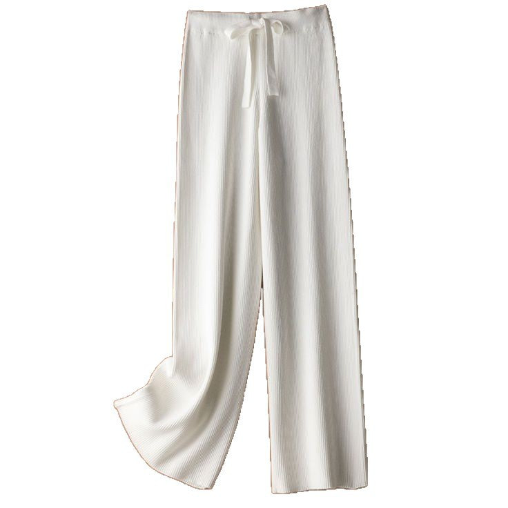 Damen weite Palazzo-Hose mit lässigem Bindegürtel Drune