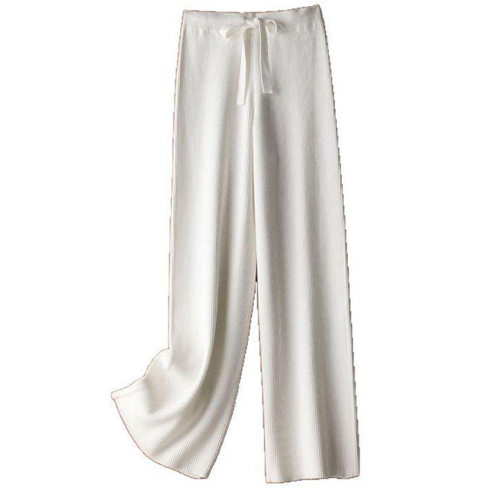 Damen weite Palazzo-Hose mit lässigem Bindegürtel Drune