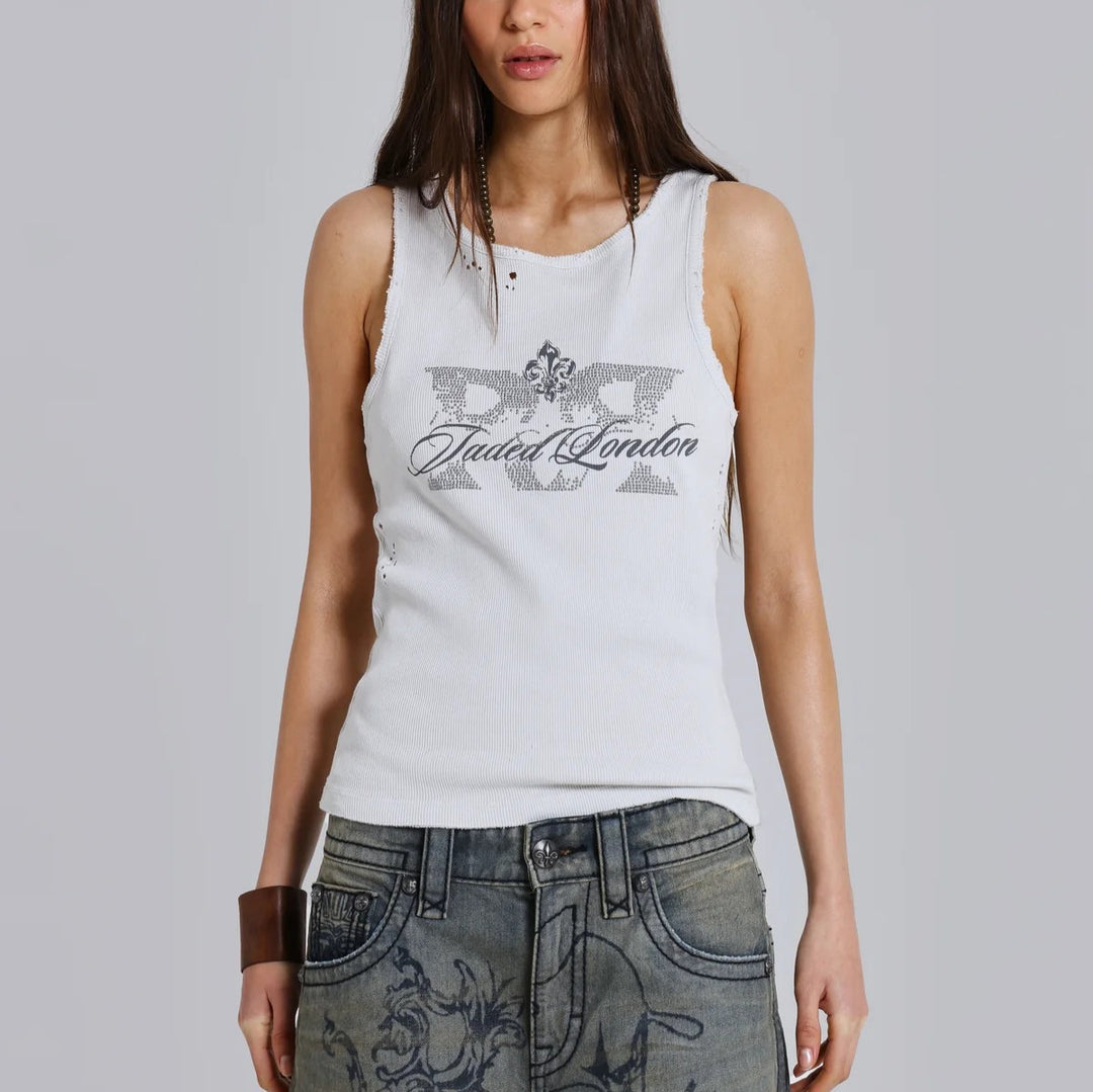 Damen lässiges Tanktop mit stylischem Grafikdruck Drune