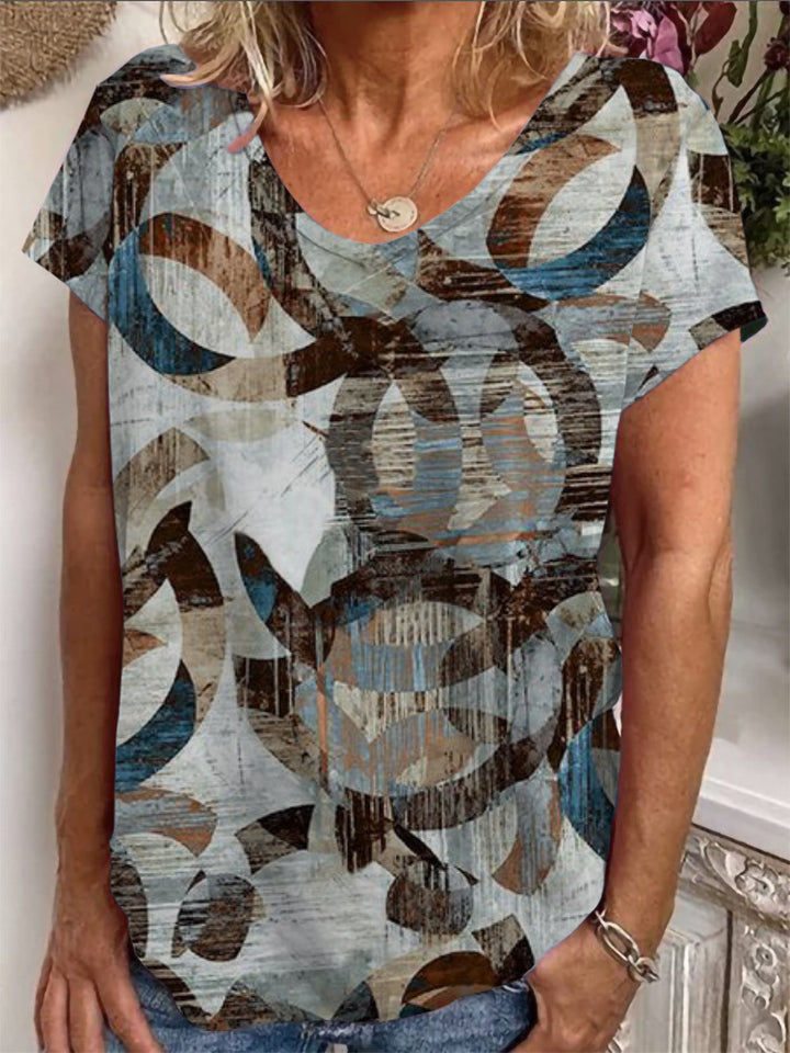 Damen Lockere Bluse mit buntem Paisleymuster Drune