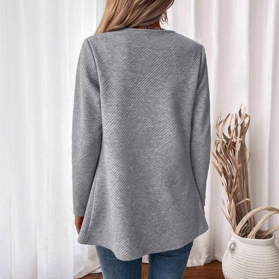 Damen Strickjacke mit Schlanker Passform – Minimalistischer & Eleganter Pendlerstil
