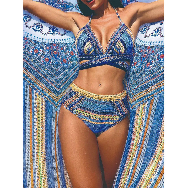 Damen Bikini-Set mit hoch geschnittenem Slip und verstellbarem Oberteil Drune
