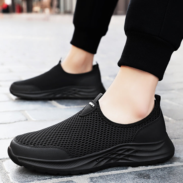Herren nan leichter Mesh-Slipper-Sneaker mit nahtlosem Sockeneinstieg und reaktiver Wellen-EVA-Sohle Drune